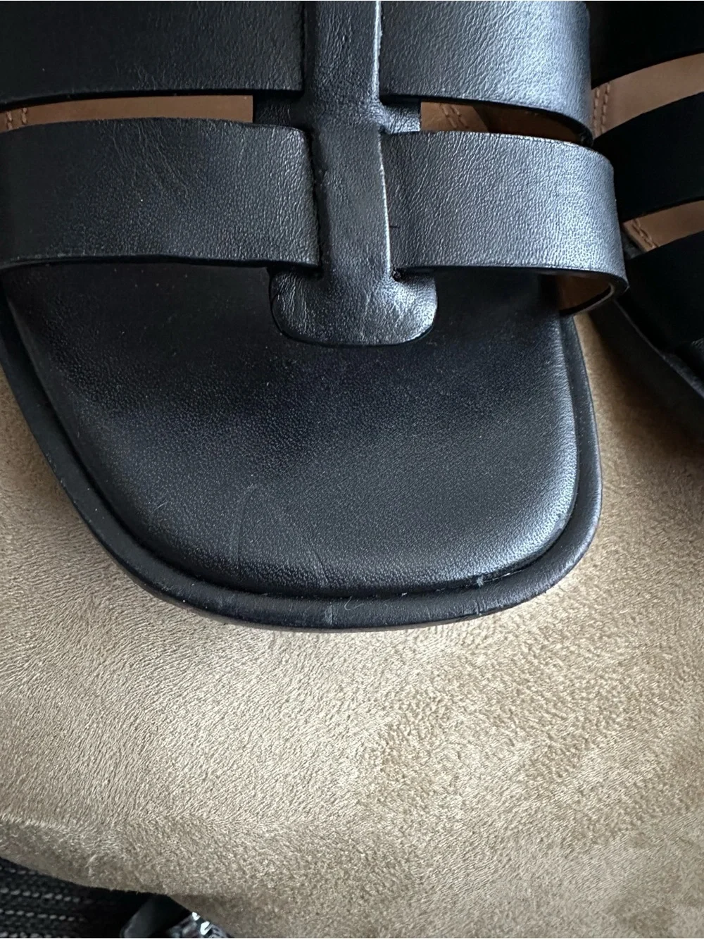 Tory Burch Black Leather Strappy Block Heel Sandals size 9 1/2
